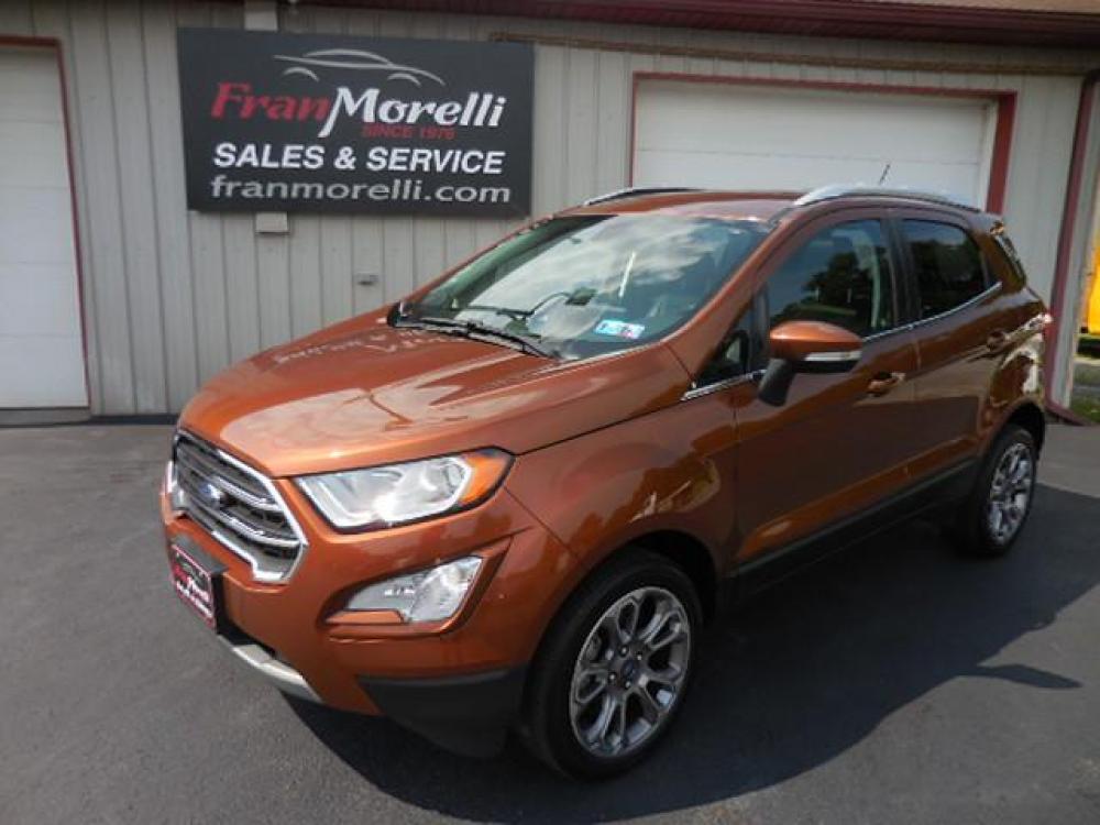2018 DK RED Ford EcoSport (MAJ6P1WL0JC) with an 2.0L L4 DOHC 16V engine, 6A transmission, located at 8464 Route 219, Brockway, PA, 15824, (814) 265-1330, 41.226871, -78.780518 - Photo #0