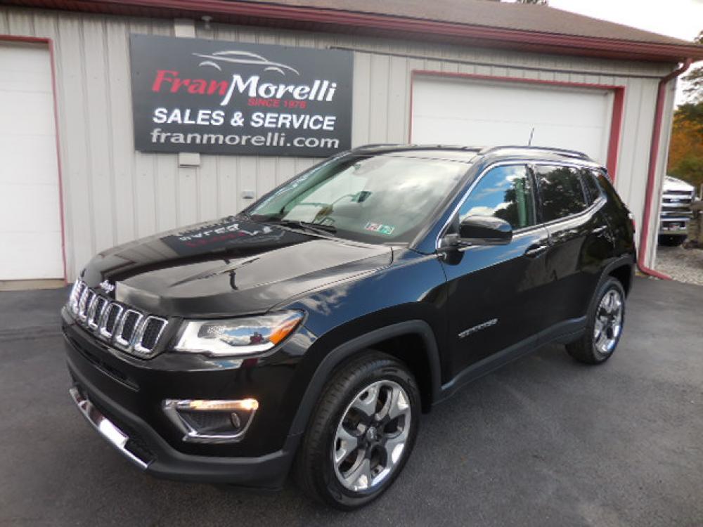 2018 Black Jeep Compass Limited 4WD (3C4NJDCB6JT) with an 2.4L L4 DOHC 16V engine, CVT transmission, located at 8464 Route 219, Brockway, PA, 15824, (814) 265-1330, 41.226871, -78.780518 - Photo #0