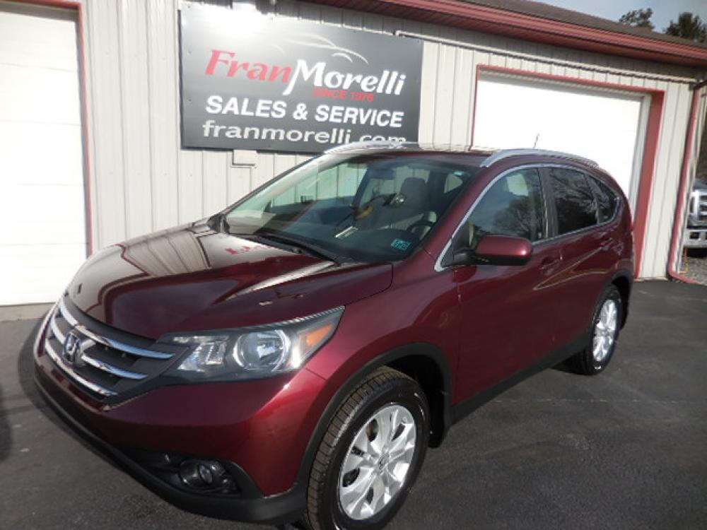 2012 BURGANDY Honda CR-V EX-L 4WD 5-Speed AT (5J6RM4H76CL) with an 2.4L L4 DOHC 16V engine, 5-Speed Automatic transmission, located at 8464 Route 219, Brockway, PA, 15824, (814) 265-1330, 41.226871, -78.780518 - Photo #0