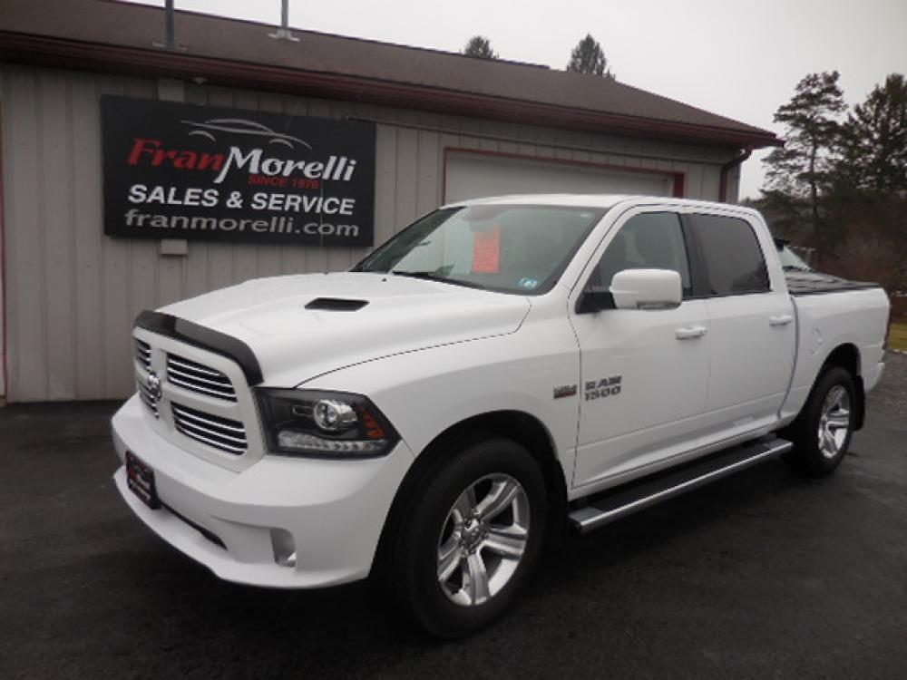 2016 White RAM 1500 Sport Crew Cab SWB 4WD (1C6RR7MT9GS) with an 5.7L V8 OHV 16V engine, 6A transmission, located at 8464 Route 219, Brockway, PA, 15824, (814) 265-1330, 41.226871, -78.780518 - Photo #0