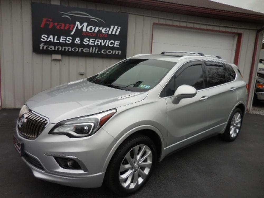 2017 Silver Buick Envision Premium I AWD (LRBFXESX9HD) with an 2.0L L4 DOHC 24V TURBO engine, 6A transmission, located at 8464 Route 219, Brockway, PA, 15824, (814) 265-1330, 41.226871, -78.780518 - Photo #0