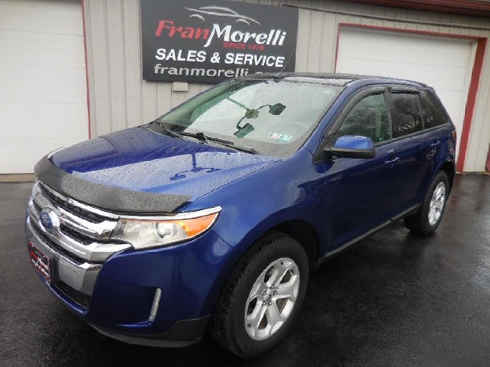 2013 Blue Ford Edge SEL AWD (2FMDK4JC2DB) with an 3.5L V6 DOHC 24V engine, 6-Speed Automatic transmission, located at 8464 Route 219, Brockway, PA, 15824, (814) 265-1330, 41.226871, -78.780518 - Photo #0