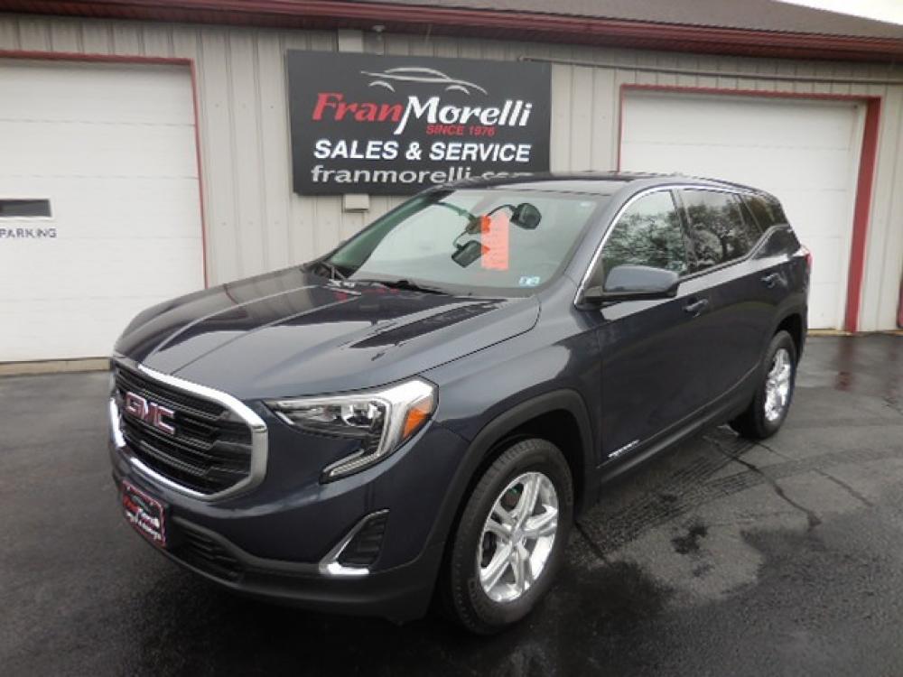 2018 Blue GMC Terrain SLE AWD (3GKALTEVXJL) with an 1.4L L4 DOHC 16V TURBO engine, 6A transmission, located at 8464 Route 219, Brockway, PA, 15824, (814) 265-1330, 41.226871, -78.780518 - Good looking new body style 2018 GMC Terrain SLE all wheel drive with cloth interior, air condition, power windows and locks, factory alloy wheels, and much more. Only 32,000 miles on this suv and comes with a 12 month/12000 mile warranty. Serviced, Pa-Inspected, and ready to go. Hurry in this won't - Photo #0