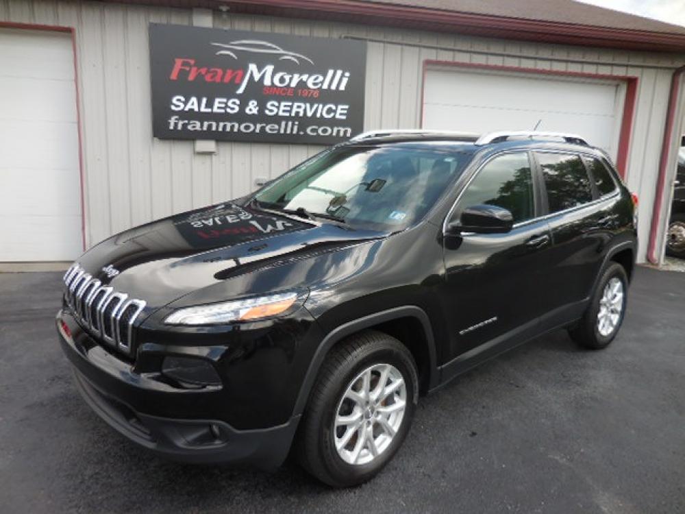 2018 Black Jeep Cherokee Latitude 4WD (1C4PJMCB5JD) with an 2.4L L4 DOHC 16V engine, 9A transmission, located at 8464 Route 219, Brockway, PA, 15824, (814) 265-1330, 41.226871, -78.780518 - Photo #0