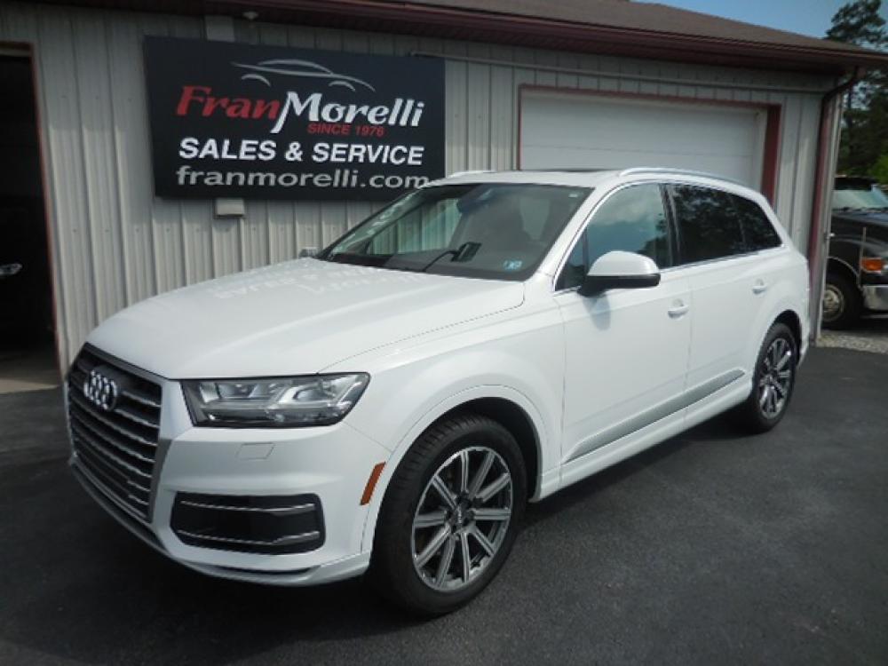2019 White Audi Q7 2.0 Premium Plus quattro (WA1LHAF71KD) with an 2.0L L4 DOHC 16V TURBO engine, 8A transmission, located at 8464 Route 219, Brockway, PA, 15824, (814) 265-1330, 41.226871, -78.780518 - Photo #0