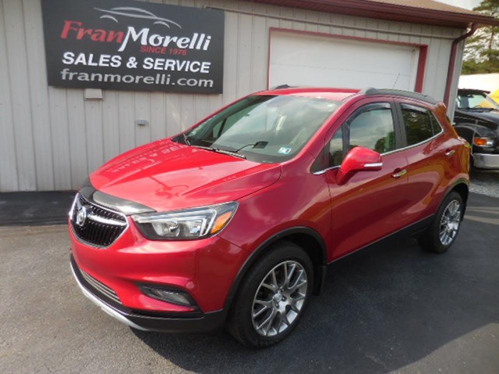 2017 Red Buick Encore Sport Touring AWD (KL4CJ2SB3HB) with an 1.4L L4 DOHC 16V TURBO engine, 6A transmission, located at 8464 Route 219, Brockway, PA, 15824, (814) 265-1330, 41.226871, -78.780518 - Photo #0