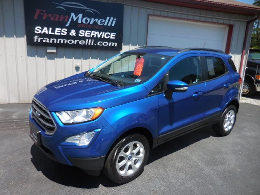 2019 Blue Ford EcoSport SE AWD (MAJ6S3GL3KC) with an 2.0L L4 DOHC 16V engine, 6A transmission, located at 8464 Route 219, Brockway, PA, 15824, (814) 265-1330, 41.226871, -78.780518 - Photo #0
