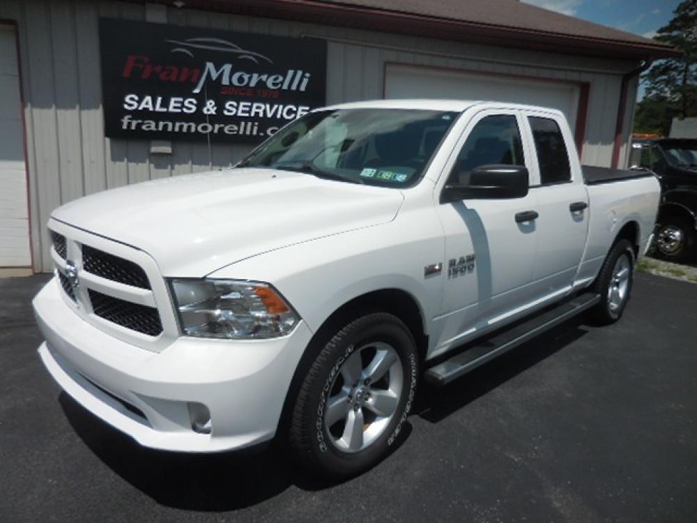 2015 White RAM 1500 Tradesman Quad Cab 4WD (1C6RR7FT3FS) with an 5.7L V8 OHV 16V engine, 6-Speed Automatic transmission, located at 8464 Route 219, Brockway, PA, 15824, (814) 265-1330, 41.226871, -78.780518 - Photo #0
