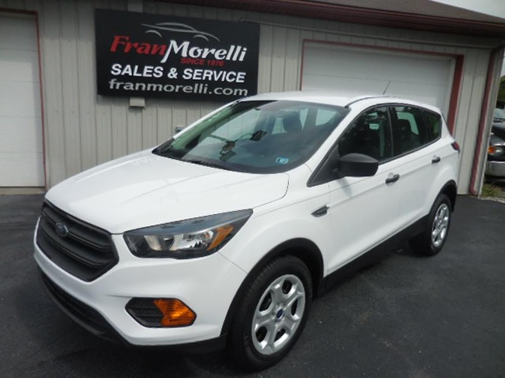 2018 White Ford Escape S FWD (1FMCU0F71JU) with an 2.5L L4 DOHC 16V engine, 6A transmission, located at 8464 Route 219, Brockway, PA, 15824, (814) 265-1330, 41.226871, -78.780518 - Photo #0