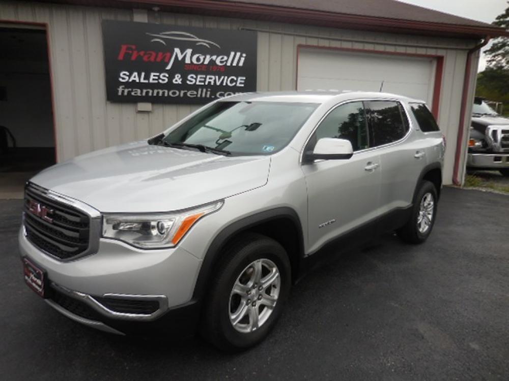 2018 Silver GMC Acadia SLE-1 AWD (1GKKNRLS0JZ) with an 3.6L V6 DOHC 24V engine, 6A transmission, located at 8464 Route 219, Brockway, PA, 15824, (814) 265-1330, 41.226871, -78.780518 - Photo #0