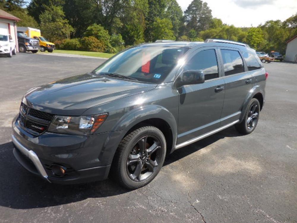 2018 Gray Dodge Journey Crossroad AWD (3C4PDDGG7JT) with an 3.6L V6 DOHC 24V engine, 6A transmission, located at 8464 Route 219, Brockway, PA, 15824, (814) 265-1330, 41.226871, -78.780518 - Photo #0