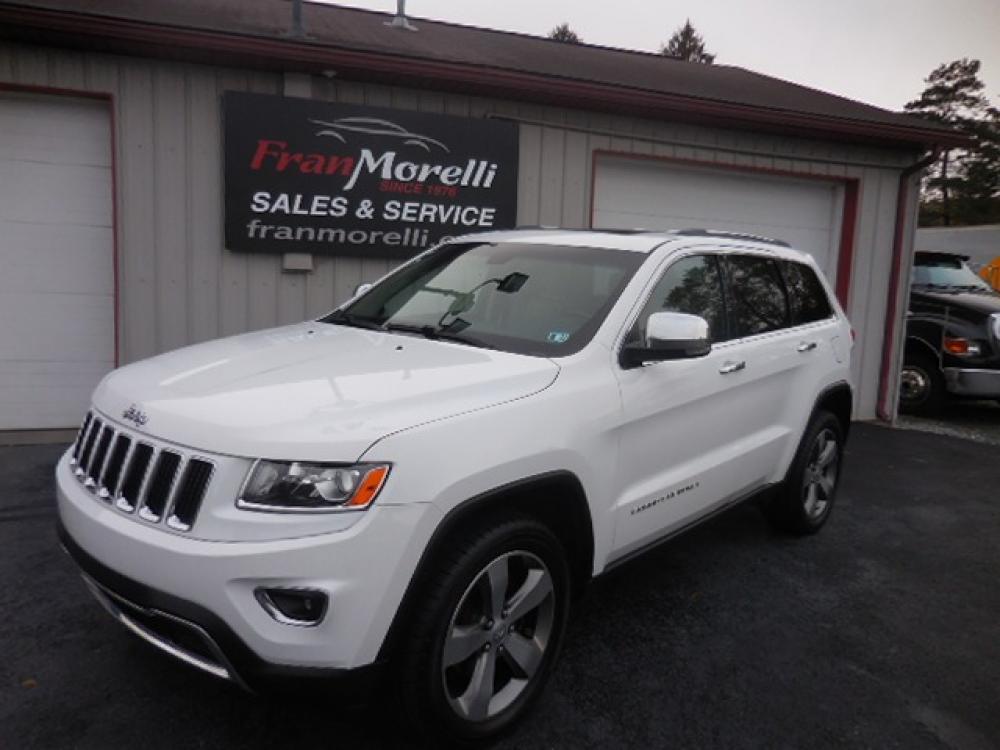 2015 White Jeep Grand Cherokee Limited 4WD (1C4RJFBG1FC) with an 3.6L V6 DOHC 24V engine, 8-Speed Automatic transmission, located at 8464 Route 219, Brockway, PA, 15824, (814) 265-1330, 41.226871, -78.780518 - Photo #0