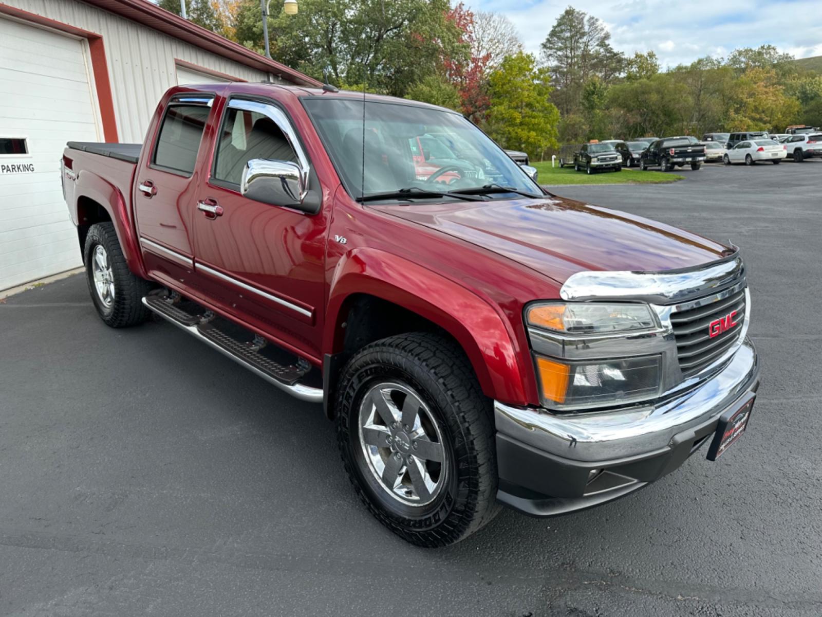 2010 Red GMC Canyon SLE-1 Crew Cab 4WD (1GTJTCDP9A8) with an 5.3L V8 OHV 16V engine, located at 8464 Route 219, Brockway, PA, 15824, (814) 265-1330, 41.226871, -78.780518 - MUST SEE TRUCK...WONT FIND ONE NICER FOR THE AGE!!! Pre owned 2010 GMC Canyon Crew Cab 4wd with V8..yes a V8 engine...air condition, power windows and locks, factory chrome alloys, running boards, bed cover/liner, hitch and much more. This used truck has ONLY 74000 miles. Serviced, Pa-Inspected, and - Photo #18