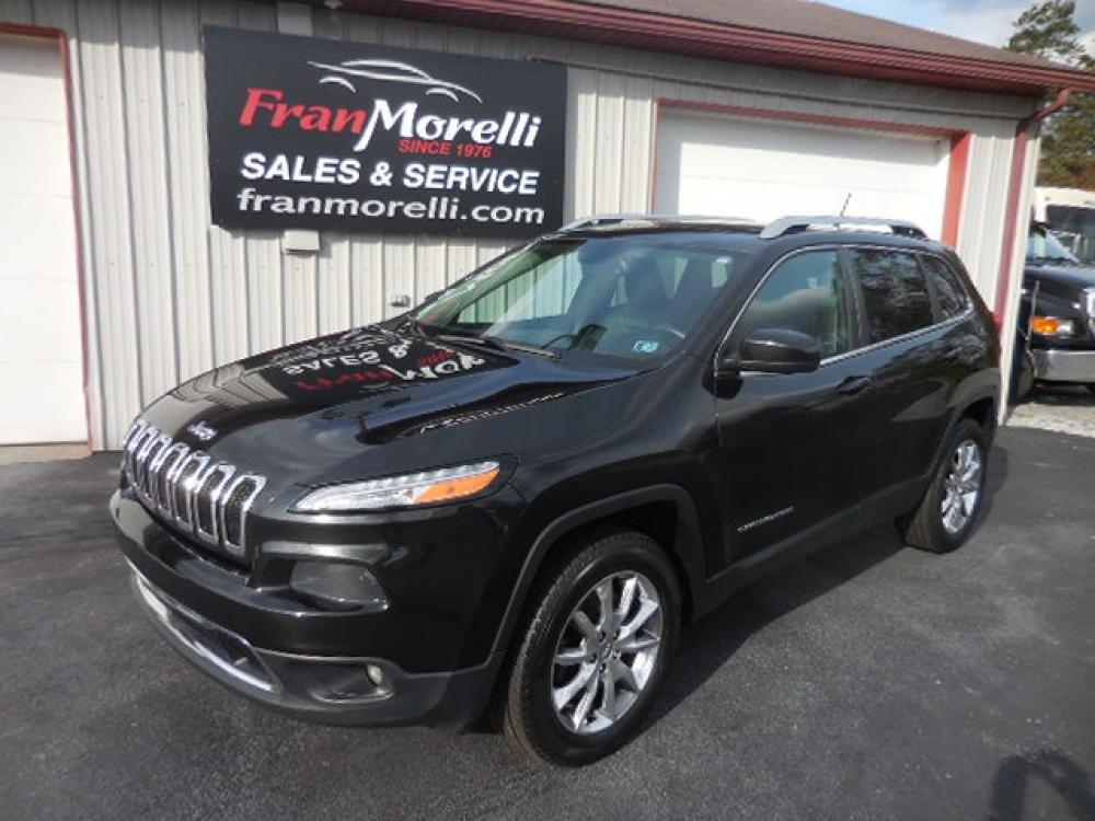 2014 Black Jeep Cherokee Limited 4WD (1C4PJMDB9EW) with an 2.4L L4 DOHC 16V engine, 9-Speed Automatic transmission, located at 8464 Route 219, Brockway, PA, 15824, (814) 265-1330, 41.226871, -78.780518 - Fresh arrival..must see pre owned 2014 Jeep Cherokee Limited with 4-wheel drive, leather interior, air condition, power windows and locks, power pano roof, chrome alloys and much more. This used Jeep is serviced and Pa-inspected with 4 new tires. Located in Jefferson county, Brockway pa. - Photo #0