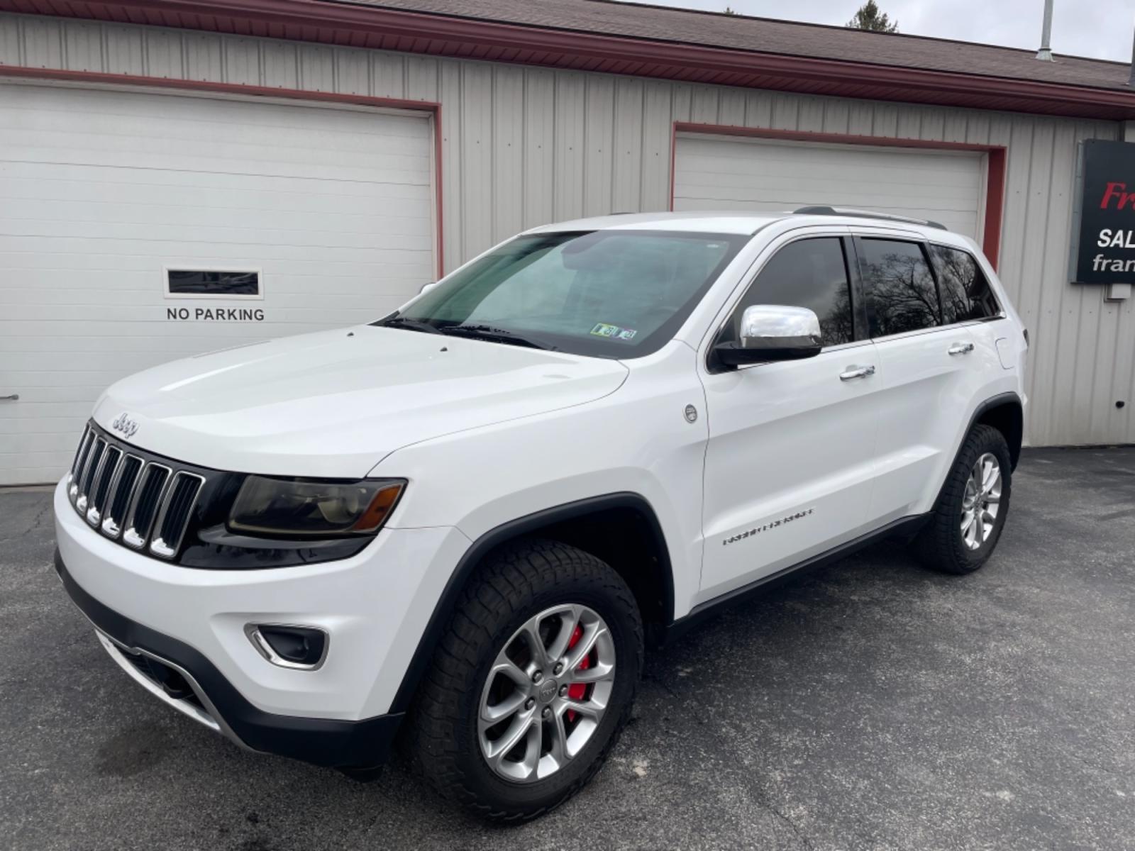 2014 White Jeep Grand Cherokee Limited 4WD (1C4RJFBG9EC) with an 3.6L V6 DOHC 24V engine, 5-Speed Automatic transmission, located at 8464 Route 219, Brockway, PA, 15824, (814) 265-1330, 41.226871, -78.780518 - Well equipped 2014 Jeep Grand Cherokee Limited 4wd with leather interior, power/heated front seats, big screen radio with back up camera, power windows and locks, factory alloys, and much more. This pre owned Jeep is serviced and ready to go. ONLY 98700 miles on this pre owned Jeep. - Photo #0