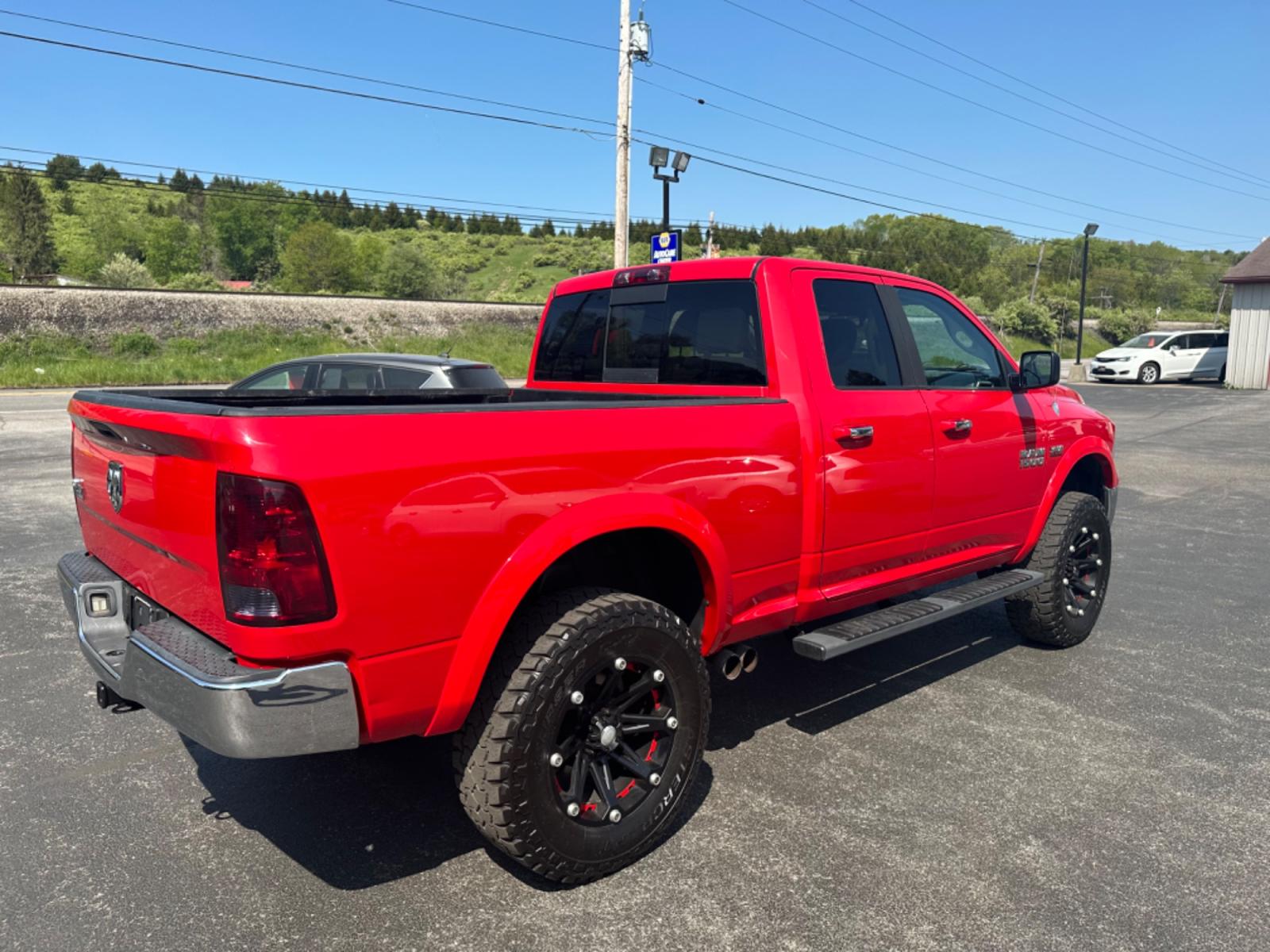 2013 Red RAM 1500 SLT Quad Cab 4WD (1C6RR7GT1DS) with an 5.7L V8 OHV 16V engine, 6-Speed Automatic transmission, located at 8464 Route 219, Brockway, PA, 15824, (814) 265-1330, 41.226871, -78.780518 - Must see truck!!! Stop in and check out this 2013 Ram 1500 Q/Cab 4wd tk with lift, well equipped, and serviced!! Serviced and ready to go! - Photo #11
