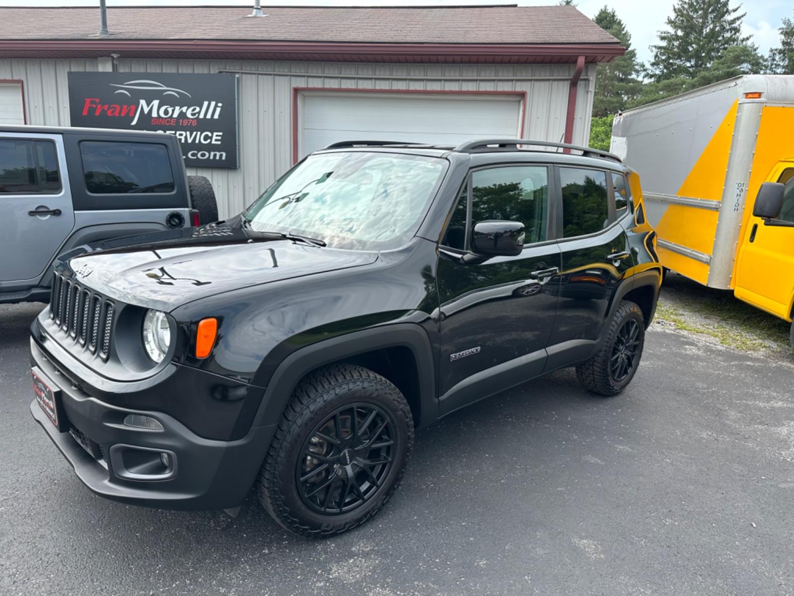 2017 Black Jeep Renegade Latitude 4WD (ZACCJBBB7HP) with an 2.4L L4 DOHC 16V engine, 6M transmission, located at 8464 Route 219, Brockway, PA, 15824, (814) 265-1330, 41.226871, -78.780518 - Photo #0