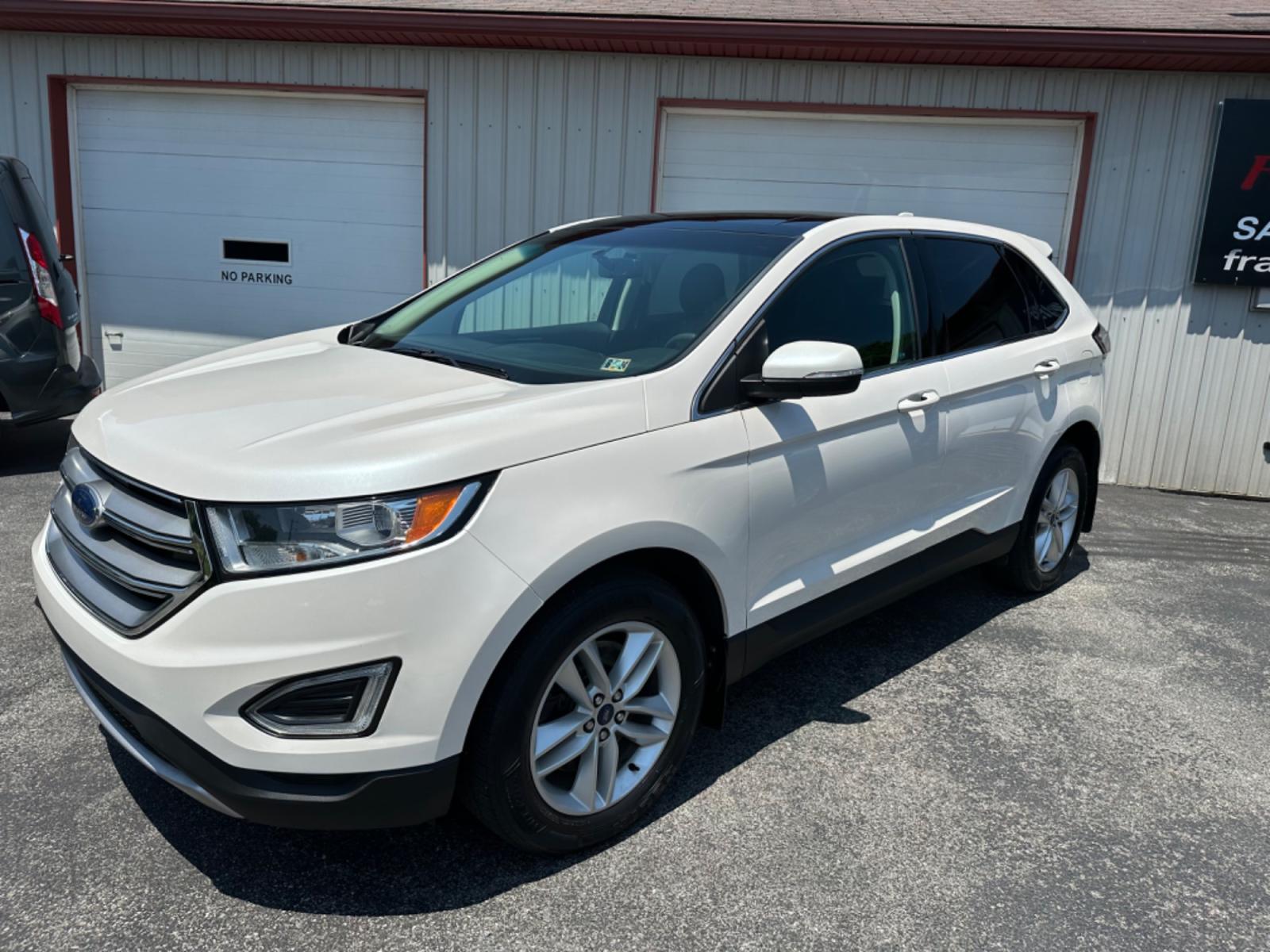 2016 White Ford Edge SEL AWD (2FMPK4J97GB) with an 2.0L L4 DOHC 16V engine, 6A transmission, located at 8464 Route 219, Brockway, PA, 15824, (814) 265-1330, 41.226871, -78.780518 - MUST SEE...CLEAN, WELL TAKEN CARE OF 2016 Ford Edge SEL AWD with leather interior, power/heated front seats, air condition, pano roof, navigation, and ONLY 45000 miles. This Ford suv is serviced, inspected, and comes with a warranty. - Photo #0