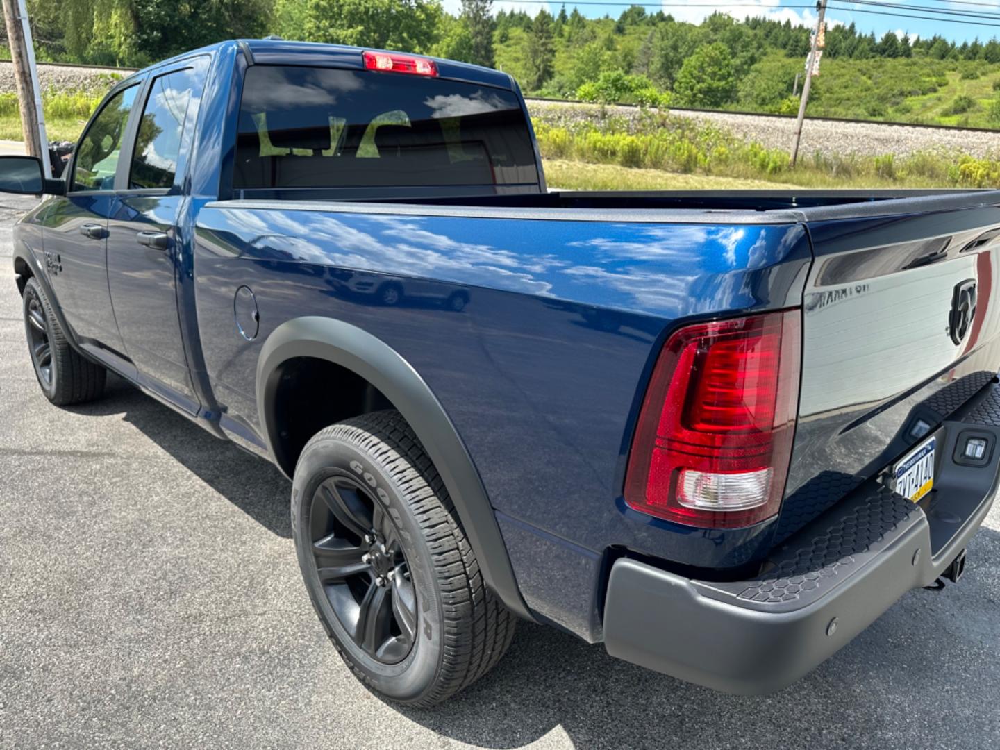 2022 Blue RAM 1500 SLT Quad Cab 4WD (1C6RR7GG3NS) with an 3.6L V6 DOHC 24V FFV engine, 8A transmission, located at 8464 Route 219, Brockway, PA, 15824, (814) 265-1330, 41.226871, -78.780518 - Local 1-owner with ONLY 1200 miles. Warlock package with 3.6/V6, air condition, power windows and locks, factory alloys, hitch, and next to new. Lots of factory remaining warranty. - Photo#11