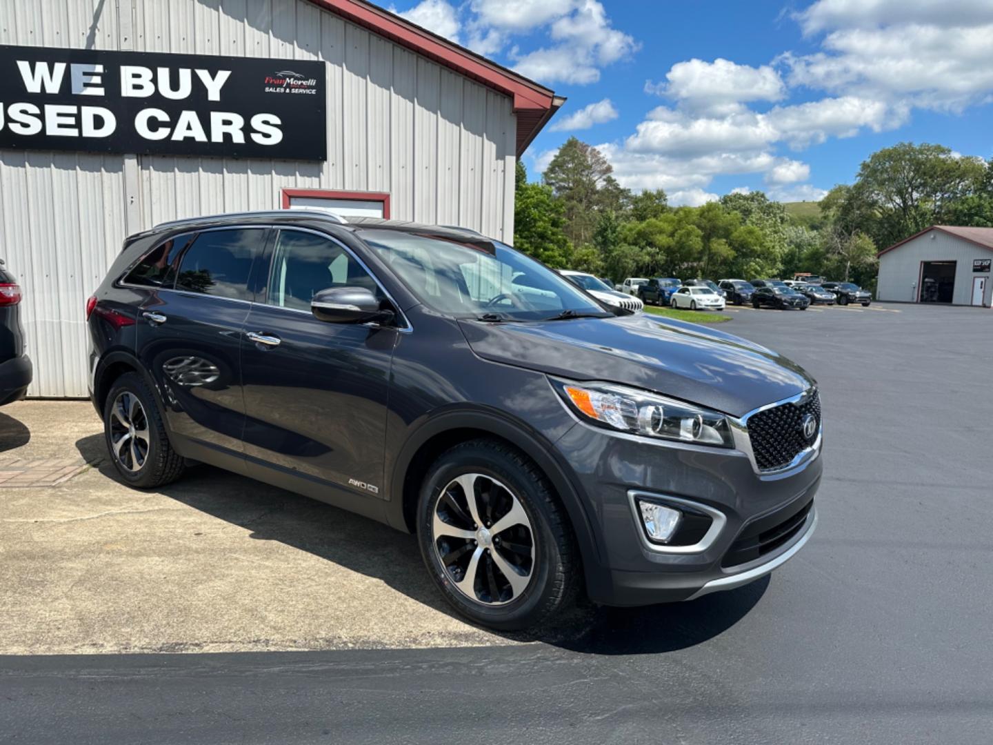 2017 Gray Kia Sorento EX V6 AWD (5XYPHDA59HG) with an 3.3L V6 DOHC 24V engine, 6A transmission, located at 8464 Route 219, Brockway, PA, 15824, (814) 265-1330, 41.226871, -78.780518 - Photo#21