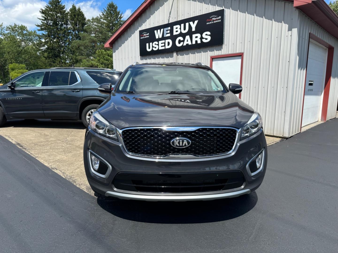 2017 Gray Kia Sorento EX V6 AWD (5XYPHDA59HG) with an 3.3L V6 DOHC 24V engine, 6A transmission, located at 8464 Route 219, Brockway, PA, 15824, (814) 265-1330, 41.226871, -78.780518 - Photo#22