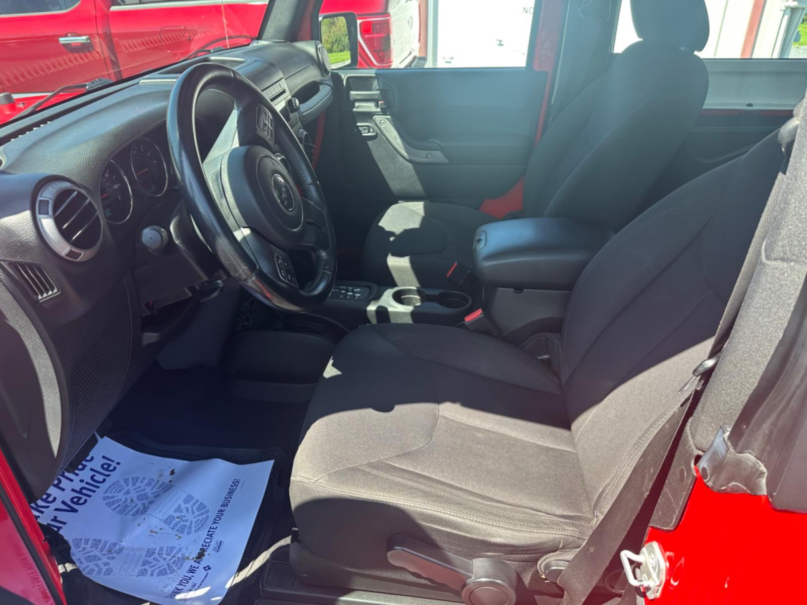 2015 Red Jeep Wrangler Sport 4WD (1C4AJWAG3FL) with an 3.6L V6 DOHC 24V FFV engine, located at 8464 Route 219, Brockway, PA, 15824, (814) 265-1330, 41.226871, -78.780518 - Photo #4