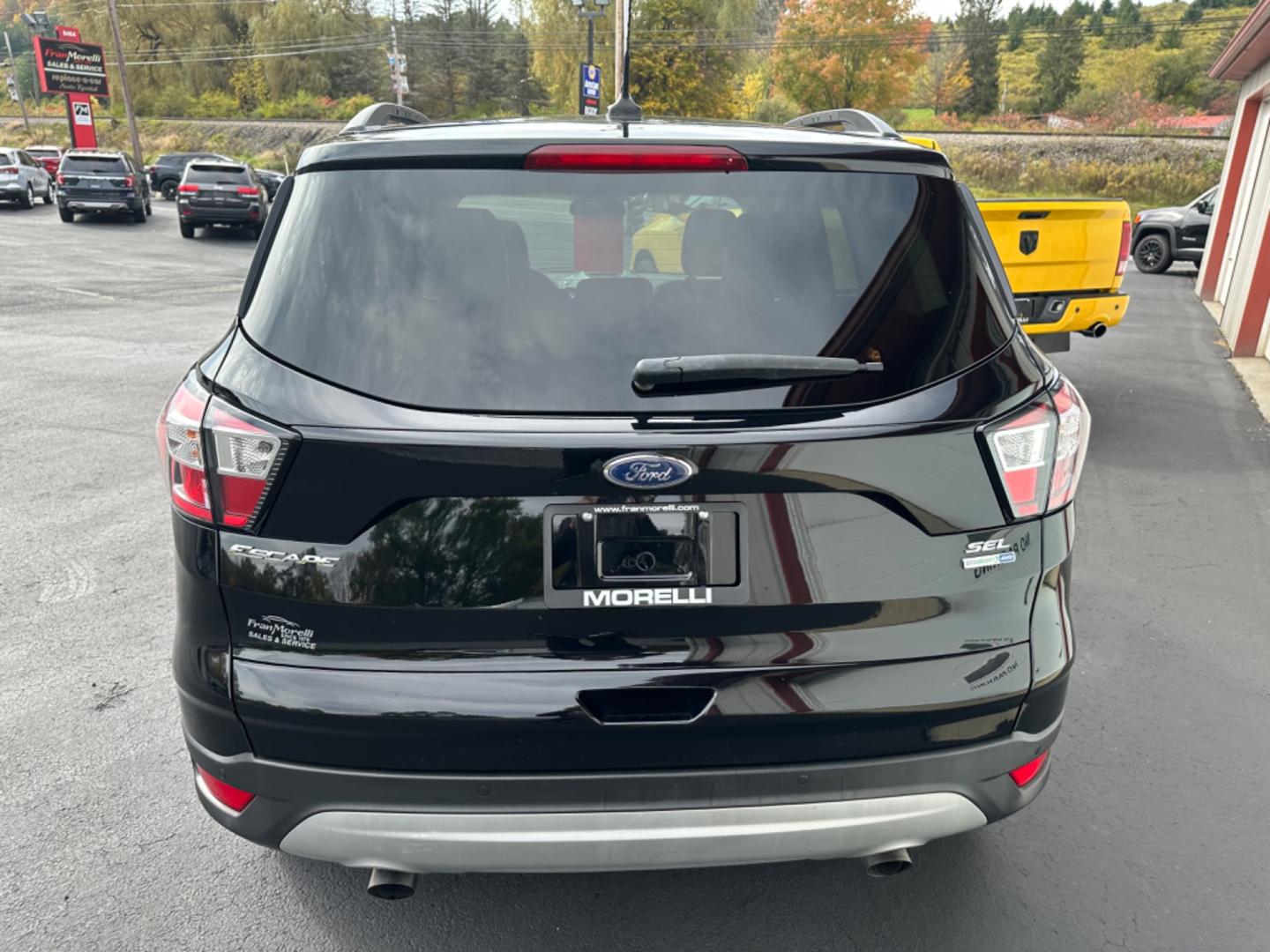 2018 Black Ford Escape SEL 4WD (1FMCU9HD6JU) with an 1.5L L4 DOHC 16V engine, 6A transmission, located at 8464 Route 219, Brockway, PA, 15824, (814) 265-1330, 41.226871, -78.780518 - Photo#10