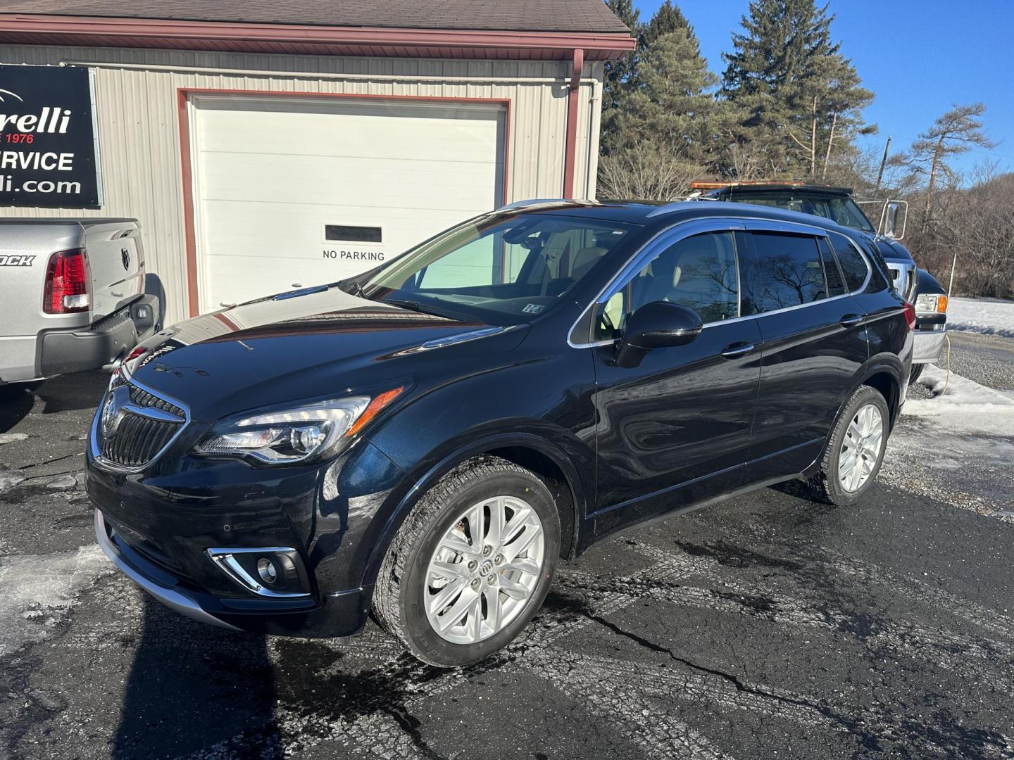 2020 Dk Blue Buick Envision Premium I AWD (LRBFX3SX3LD) with an 2.0L L4 DOHC 24V TURBO engine, 9A transmission, located at 8464 Route 219, Brockway, PA, 15824, (814) 265-1330, 41.226871, -78.780518 - Sharp looking 2020 Buick Envision AWD with leather interior, front power/heated seats, Pano roof, navigation, factory alloy wheels, and ONLY 44600 miles. This Buick suv is serviced, priced well below retail value, and comes with a 12 month/12000 mile warranty. - Photo#0