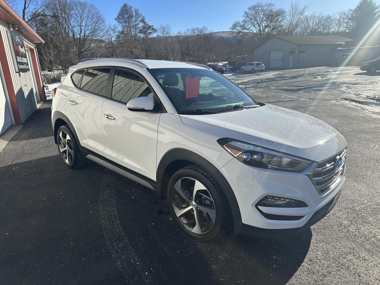 2018 White Hyundai Tucson Eco AWD (KM8J3CA29JU) with an 1.6L L4 DOHC 16V engine, 7A transmission, located at 8464 Route 219, Brockway, PA, 15824, (814) 265-1330, 41.226871, -78.780518 - Good looking 2018 Hyundai Tucson AWD Limited with leather interior, power/heated front seats, factory alloys, and ONLY 69000 miles. Serviced up and comes with a warranty. Priced to sell, so hurry in before this one is gone. - Photo#16