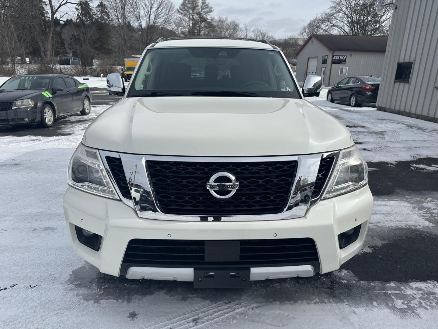 2018 White Nissan Armada SV AWD (JN8AY2NC1J9) with an 5.6L V8 DOHC 32V engine, 7A transmission, located at 8464 Route 219, Brockway, PA, 15824, (814) 265-1330, 41.226871, -78.780518 - Sharp, well taken care of 2018 Nissan Armada Platinum AWD with V8 engine, leather interior, power/heated seats, sunroof, navigation, 3rd row seating with 7-passenger with rear a/c, running boards and much much more. Very clean and priced to sell. Call Darren on this sweet Nissan. - Photo#20