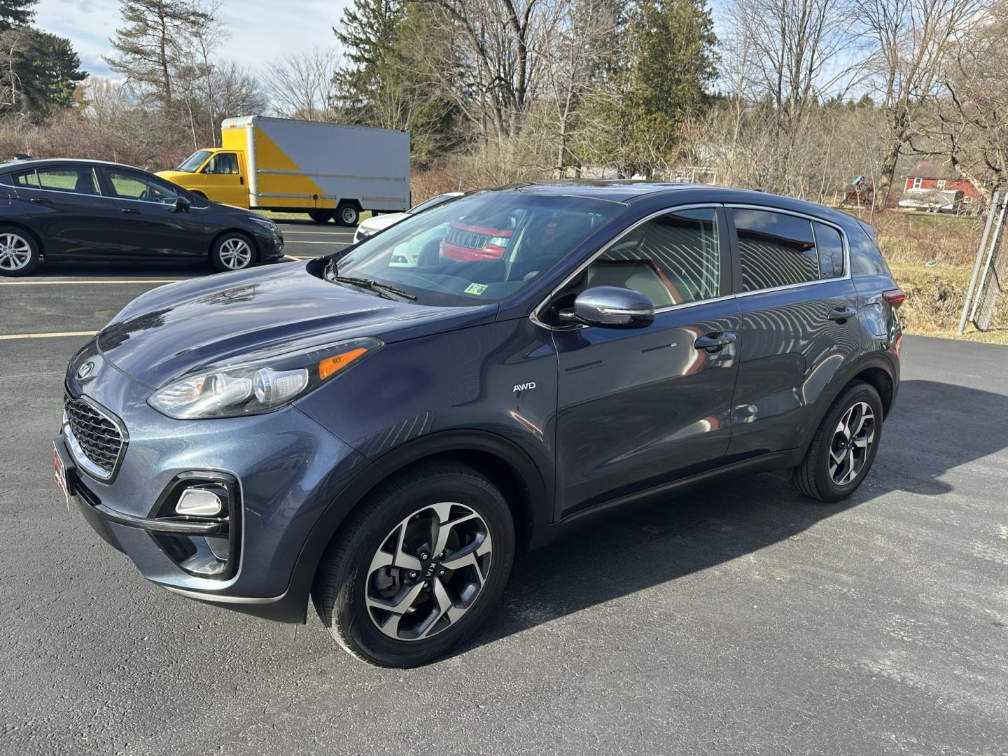 2021 Blue Kia Sportage LX AWD (KNDPMCAC7M7) with an 2.4L V6 DOHC 24V engine, 6A transmission, located at 8464 Route 219, Brockway, PA, 15824, (814) 265-1330, 41.226871, -78.780518 - Good looking 2021 Kia Sportage LX All Wheel Drive with 4 cylinder engine, air condition, power windows and locks, power/heated seats, alloy wheels and ONLY 31000 miles. This Kia suv is serviced and Pa-inspected. - Photo#0