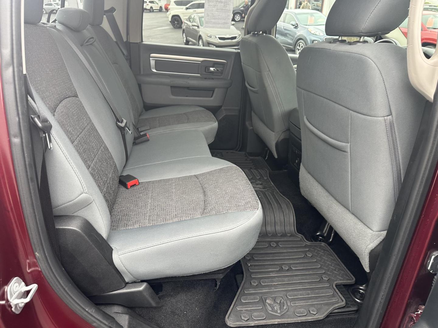 2017 Burgandy RAM 1500 SLT Crew Cab LWB 4WD (1C6RR7TTXHS) with an 5.7L V8 OHV 16V engine, 8A transmission, located at 8464 Route 219, Brockway, PA, 15824, (814) 265-1330, 41.226871, -78.780518 - Sharp looking pre owned 2017 Ram 1500 Crew Cab Big Horn 4x4 with Hemi motor, air condition, power windows and locks, 20's, hitch and much more. Low miles, serviced, and comes with a warranty. Priced to sell, hurry in this one won't last long. - Photo#14