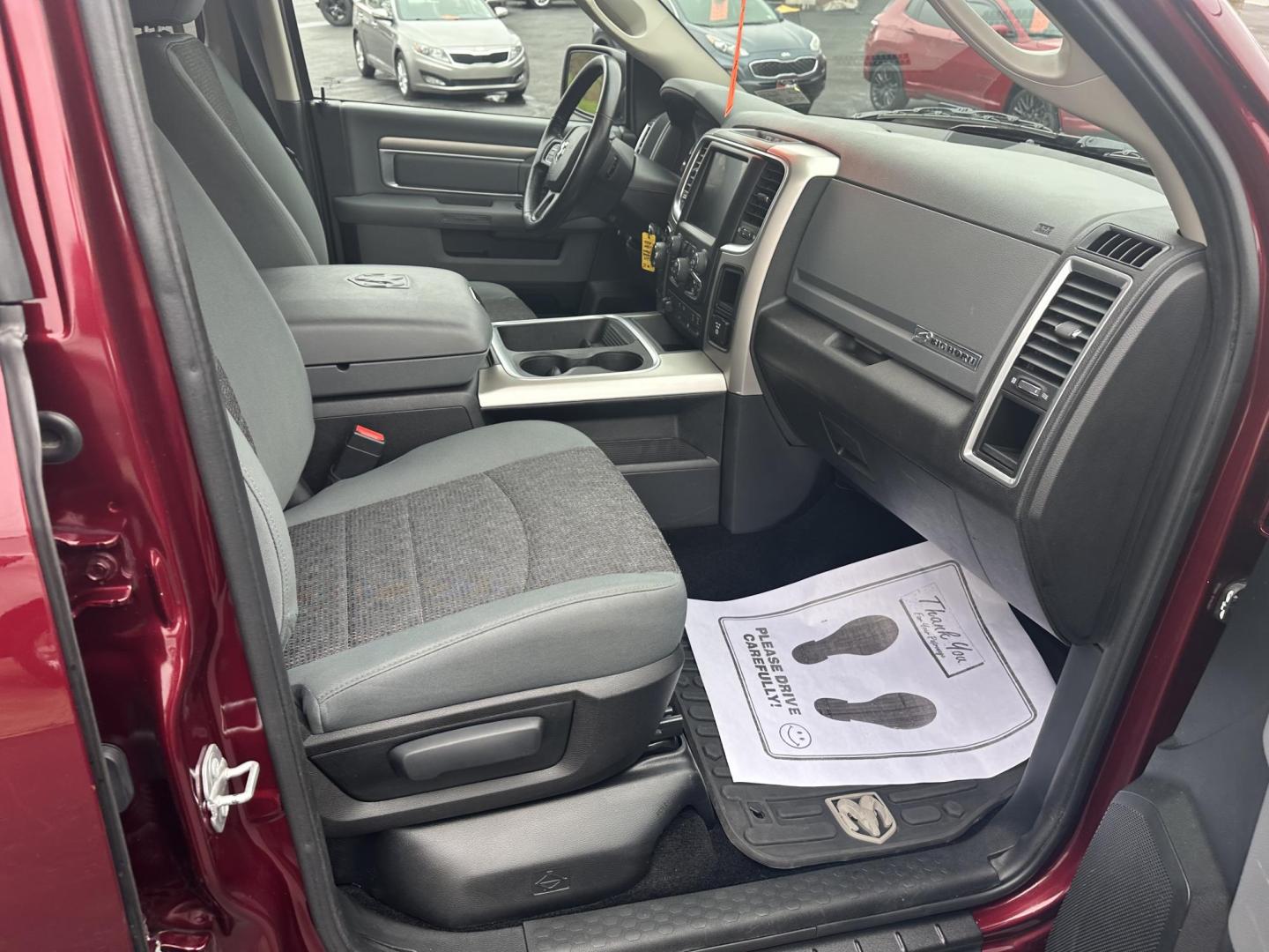 2017 Burgandy RAM 1500 SLT Crew Cab LWB 4WD (1C6RR7TTXHS) with an 5.7L V8 OHV 16V engine, 8A transmission, located at 8464 Route 219, Brockway, PA, 15824, (814) 265-1330, 41.226871, -78.780518 - Sharp looking pre owned 2017 Ram 1500 Crew Cab Big Horn 4x4 with Hemi motor, air condition, power windows and locks, 20's, hitch and much more. Low miles, serviced, and comes with a warranty. Priced to sell, hurry in this one won't last long. - Photo#16