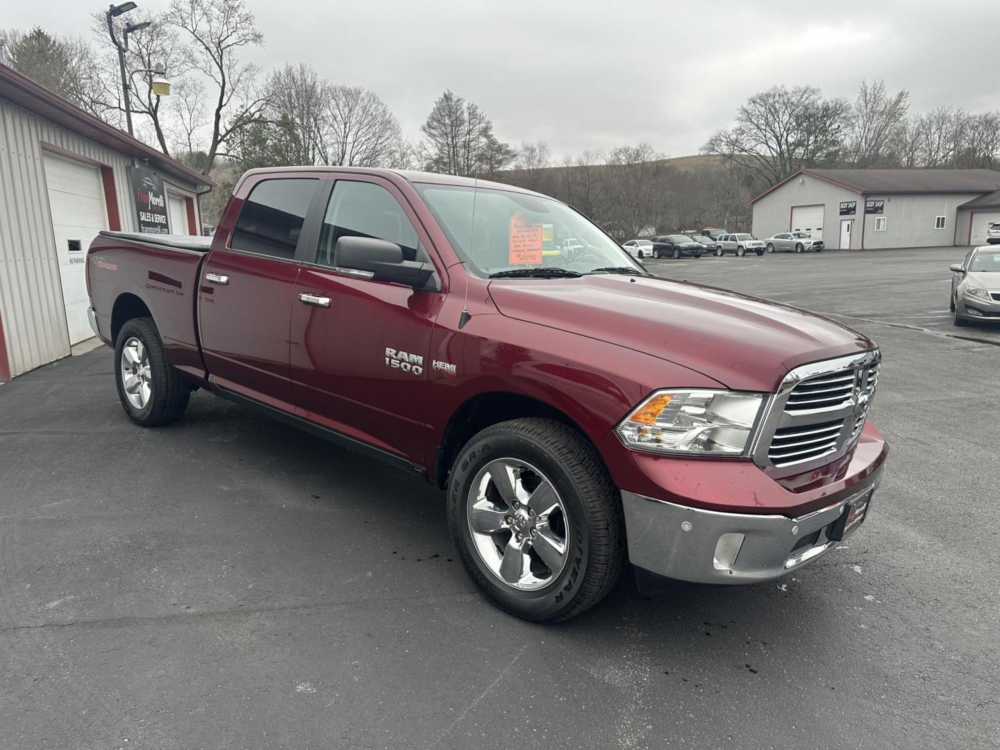 2017 Burgandy RAM 1500 SLT Crew Cab LWB 4WD (1C6RR7TTXHS) with an 5.7L V8 OHV 16V engine, 8A transmission, located at 8464 Route 219, Brockway, PA, 15824, (814) 265-1330, 41.226871, -78.780518 - Sharp looking pre owned 2017 Ram 1500 Crew Cab Big Horn 4x4 with Hemi motor, air condition, power windows and locks, 20's, hitch and much more. Low miles, serviced, and comes with a warranty. Priced to sell, hurry in this one won't last long. - Photo#19