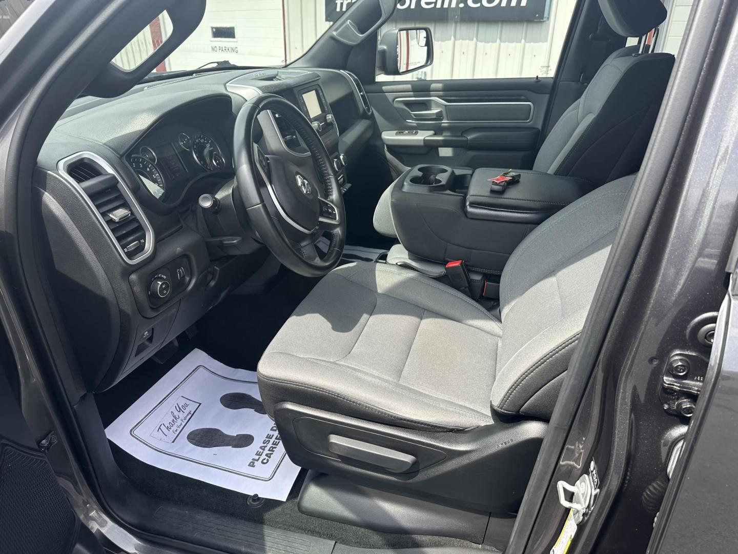 2021 Gray RAM 1500 Big Horn Quad Cab 4WD (1C6SRFBT2MN) with an Hemi engine, 8A transmission, located at 8464 Route 219, Brockway, PA, 15824, (814) 265-1330, 41.226871, -78.780518 - Very clean and well taken care of 2021 Ram 1500 Q/Cab Big Horn 4wd truck with air condition, power windows and locks, spray in liner, alloy wheels and HEMI motor. Low miles, 1-owner, serviced and comes with factory warranty. - Photo#5