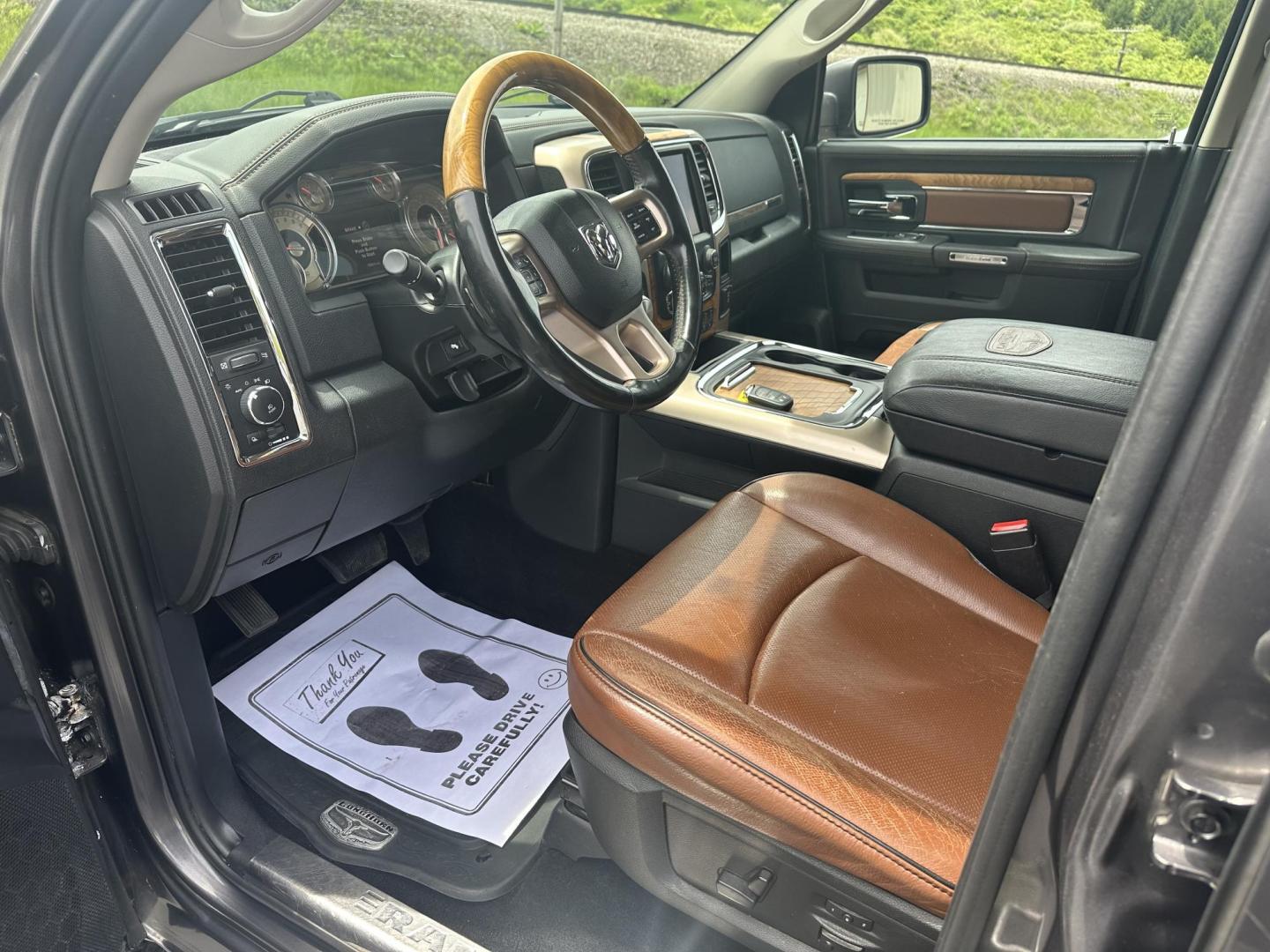 2018 Gray RAM 1500 Longhorn Crew Cab SWB 4WD (1C6RR7PT9JS) with an 5.7L V8 OHV 16V engine, 8A transmission, located at 8464 Route 219, Brockway, PA, 15824, (814) 265-1330, 41.226871, -78.780518 - Great price on this pre owned 2018 Ram 1500 Crew Cab well equipped and serviced up. Hemi motor with leather interior, power/heated seats, sunroof, factory hitch and much more. - Photo#4