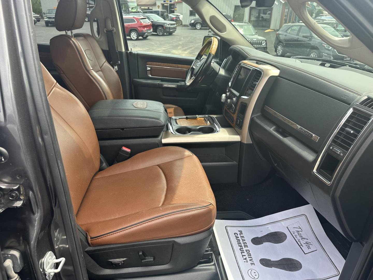 2018 Gray RAM 1500 Longhorn Crew Cab SWB 4WD (1C6RR7PT9JS) with an 5.7L V8 OHV 16V engine, 8A transmission, located at 8464 Route 219, Brockway, PA, 15824, (814) 265-1330, 41.226871, -78.780518 - Great price on this pre owned 2018 Ram 1500 Crew Cab well equipped and serviced up. Hemi motor with leather interior, power/heated seats, sunroof, factory hitch and much more. - Photo#17