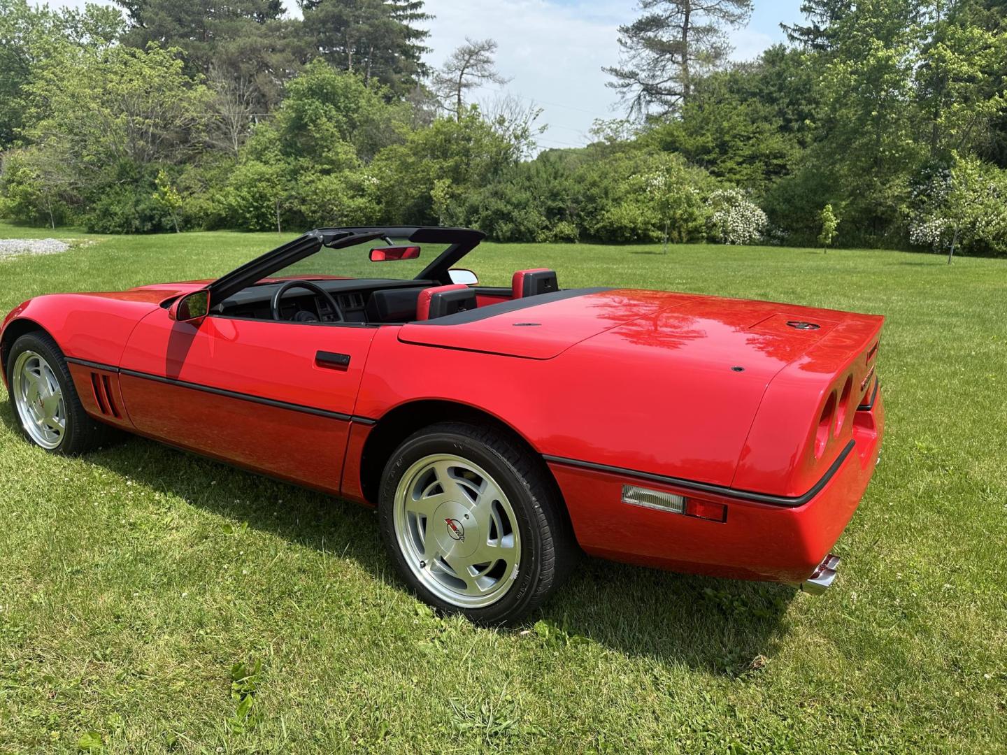 1988 Red Chevrolet Corvette Convertible (1G1YY3180J5) with an 5.7L V8 OHV 16V engine, located at 8464 Route 219, Brockway, PA, 15824, (814) 265-1330, 41.226871, -78.780518 - Photo#12