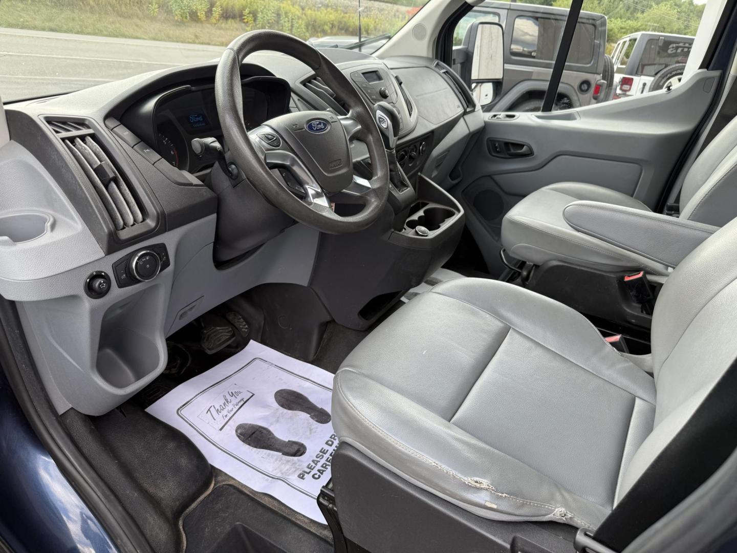 2017 Blue Ford Transit 250 Van Med. Roof w/Sliding Pass. 148-in. WB (1FTYR2CG5HK) with an 3.5L V6 DOHC 24V engine, 6A transmission, located at 8464 Route 219, Brockway, PA, 15824, (814) 265-1330, 41.226871, -78.780518 - Fresh local trade in that was bought originally here and serviced at our service dept. Lots of life left in this 2017 Ford Transit 250 cargo van with V6, automatic trans, air condition, roof rack and more. Great price, well under retail value. - Photo#2