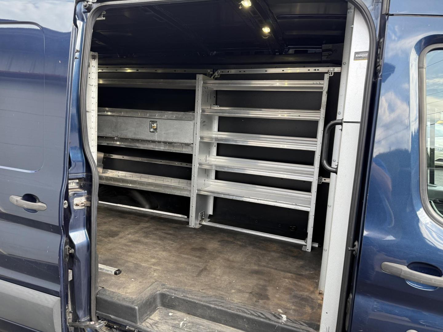 2017 Blue Ford Transit 250 Van Med. Roof w/Sliding Pass. 148-in. WB (1FTYR2CG5HK) with an 3.5L V6 DOHC 24V engine, 6A transmission, located at 8464 Route 219, Brockway, PA, 15824, (814) 265-1330, 41.226871, -78.780518 - Fresh local trade in that was bought originally here and serviced at our service dept. Lots of life left in this 2017 Ford Transit 250 cargo van with V6, automatic trans, air condition, roof rack and more. Great price, well under retail value. - Photo#12