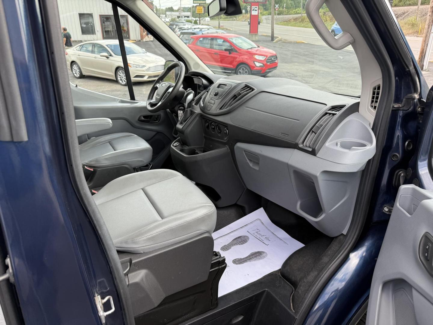 2017 Blue Ford Transit 250 Van Med. Roof w/Sliding Pass. 148-in. WB (1FTYR2CG5HK) with an 3.5L V6 DOHC 24V engine, 6A transmission, located at 8464 Route 219, Brockway, PA, 15824, (814) 265-1330, 41.226871, -78.780518 - Fresh local trade in that was bought originally here and serviced at our service dept. Lots of life left in this 2017 Ford Transit 250 cargo van with V6, automatic trans, air condition, roof rack and more. Great price, well under retail value. - Photo#13
