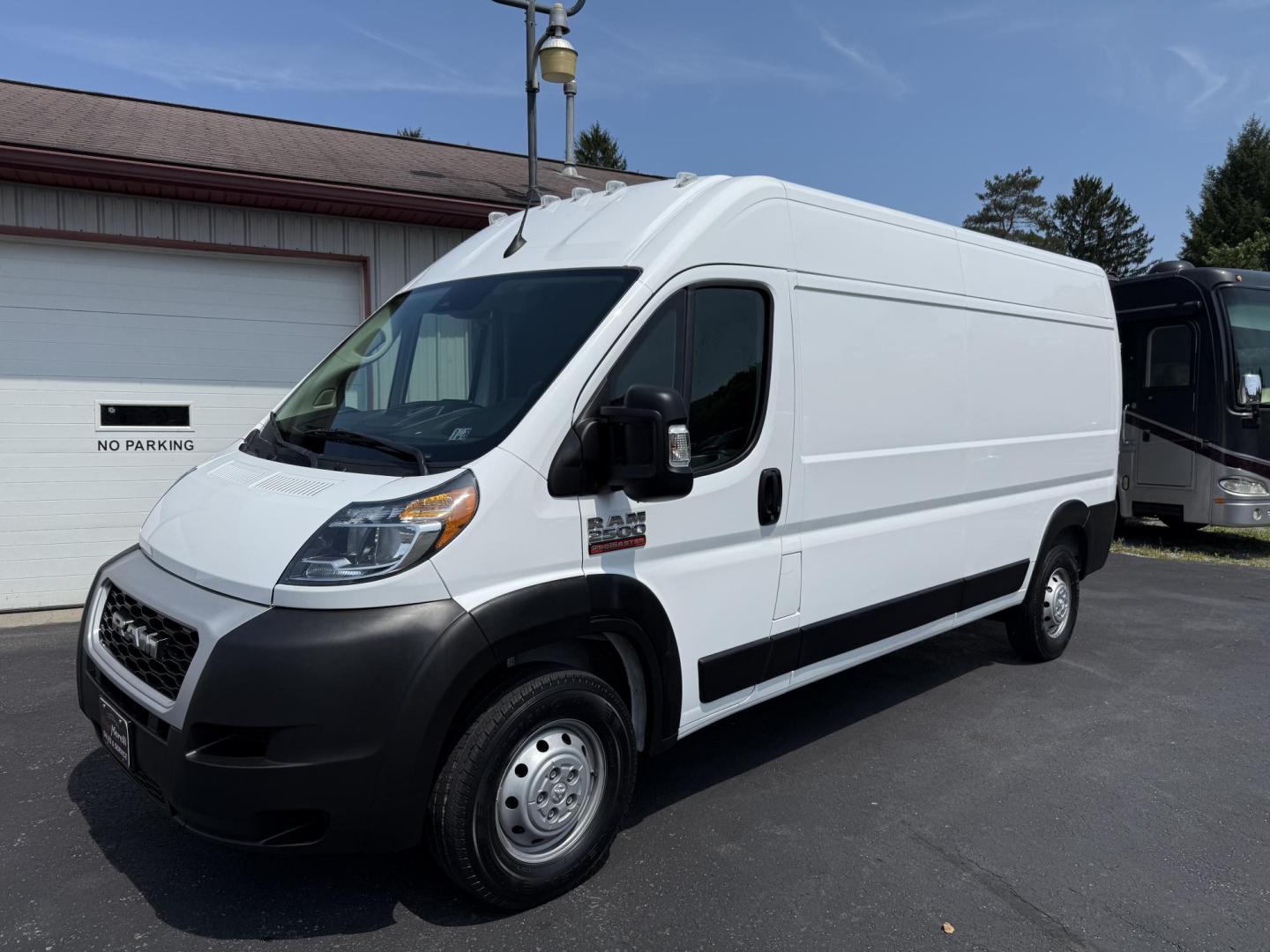 2022 White RAM Promaster 2500 High Roof 159-in. WB (3C6LRVDG0NE) with an 3.6L V6 engine, 6A transmission, located at 8464 Route 219, Brockway, PA, 15824, (814) 265-1330, 41.226871, -78.780518 - Must see 2022 Ram 2500 High-top Cargo van in very nice shape and well taken care of. This Ram van comes with air condition, power windows and locks, and much more. Only 46000 miles and comes serviced up for delivery. - Photo#0