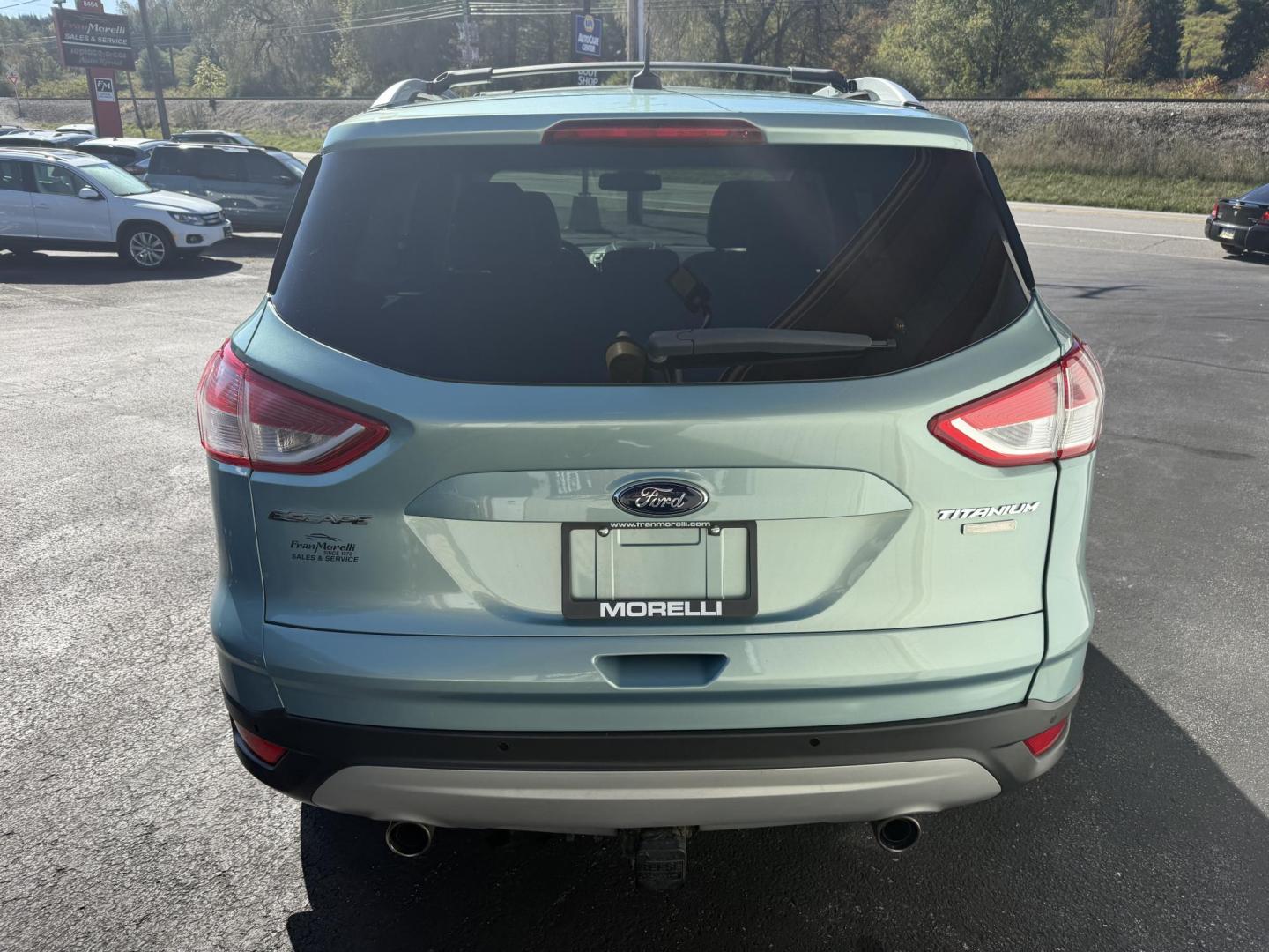2013 Green Ford Escape Titanium 4WD (1FMCU9J93DU) with an 2.0L L4 DOHC 16V engine, 6-Speed Automatic transmission, located at 8464 Route 219, Brockway, PA, 15824, (814) 265-1330, 41.226871, -78.780518 - Local vehicle in very nice shape and has very low miles. This 2013 Ford Escape Titanium has cloth/leather trimed seating with pwr/heated front seats, big screen radio with back up camera, hitch and only 74900 miles. - Photo#10
