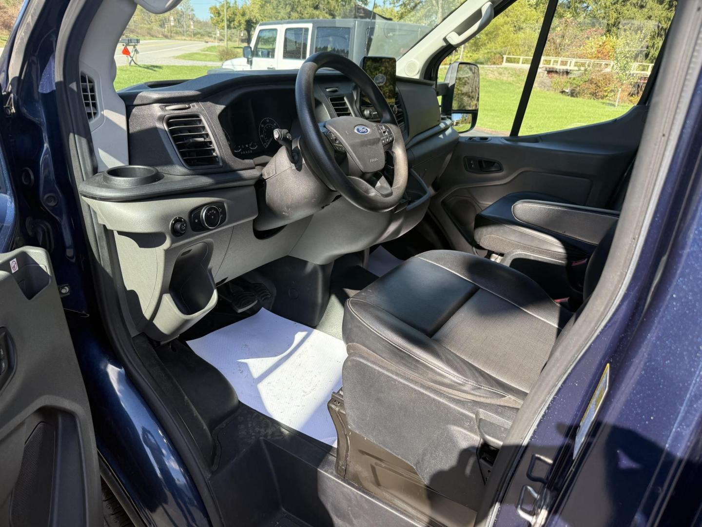 2020 Blue Ford Transit 250 Van Med. Roof w/Sliding Pass. 130-in. WB (1FTBR1CG7LK) with an 3.5L V6 DOHC 24V engine, 6A transmission, located at 8464 Route 219, Brockway, PA, 15824, (814) 265-1330, 41.226871, -78.780518 - Photo#3