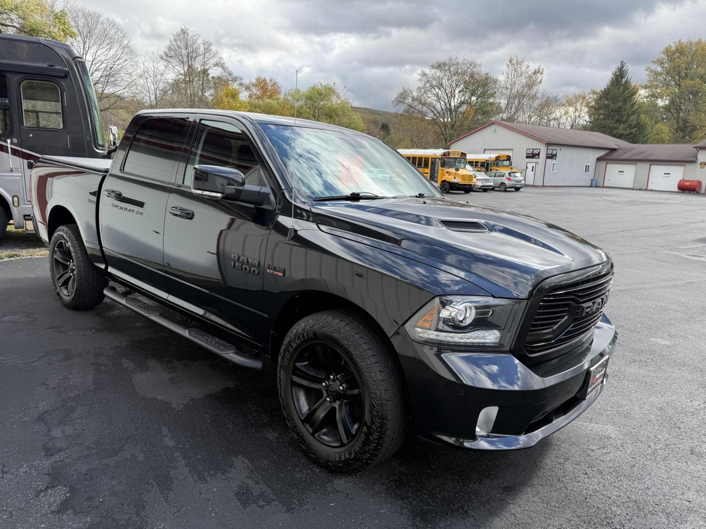 2018 Black RAM 1500 Sport Crew Cab SWB 4WD (1C6RR7MT2JS) with an 5.7L V8 OHV 16V engine, 8A transmission, located at 8464 Route 219, Brockway, PA, 15824, (814) 265-1330, 41.226871, -78.780518 - ONE SHARP TRUCK...2018 Ram 1500 Crew Cab Sport 4wd with HEMI, a/c, power/heated front seats, navigation, sunroof, hitch, 20's, bed cover, and only 55000 miles. This Ram truck is serviced and ready to go...save thousands from retail value. - Photo#23