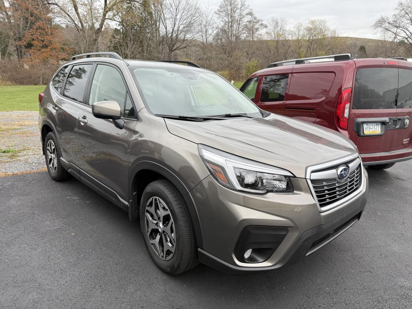 2021 Charcoal Subaru Forester Premium (JF2SKAFC9MH) with an 2.5L H4 SOHC 16V engine, CVT transmission, located at 8464 Route 219, Brockway, PA, 15824, (814) 265-1330, 41.226871, -78.780518 - Good looking, pre owned 2021 Subaru Forester Premium with all wheel drive, leather, pano roof, well equipped and ONLY 24000 miles. This pre owned Subaru is clean, serviced up and comes with a warranty. - Photo#17