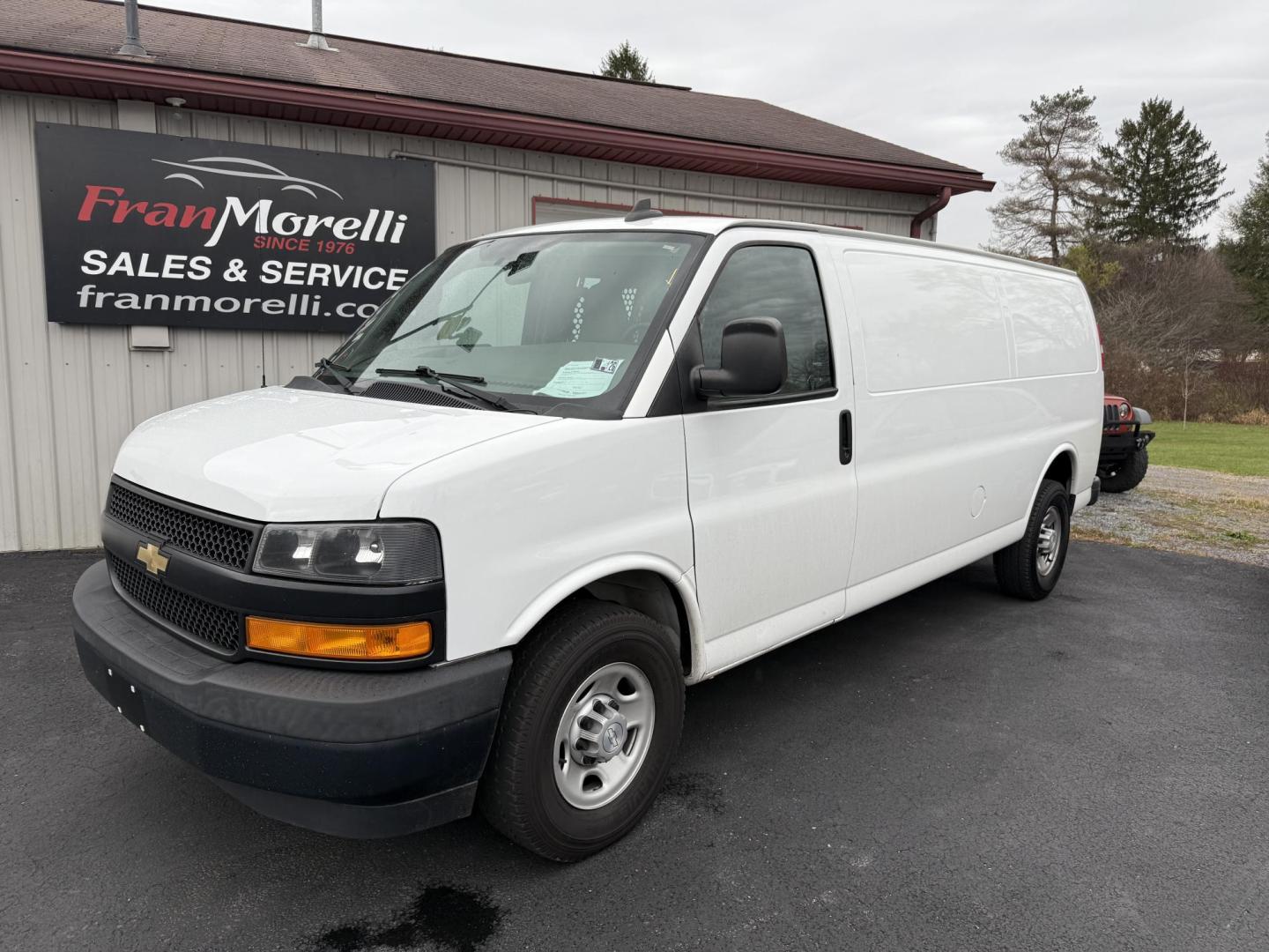 2019 White Chevrolet Express 3500 Cargo Extended (1GCZGHFG1K1) with an 6.0L V8 OHV 16V FFV engine, 6A transmission, located at 8464 Route 219, Brockway, PA, 15824, (814) 265-1330, 41.226871, -78.780518 - Must see 2019 Chev G3500 Cargo long base van well equipped with air condition, power windows and locks, and ONLY 87000 miles. Serviced up for delivery. - Photo#0