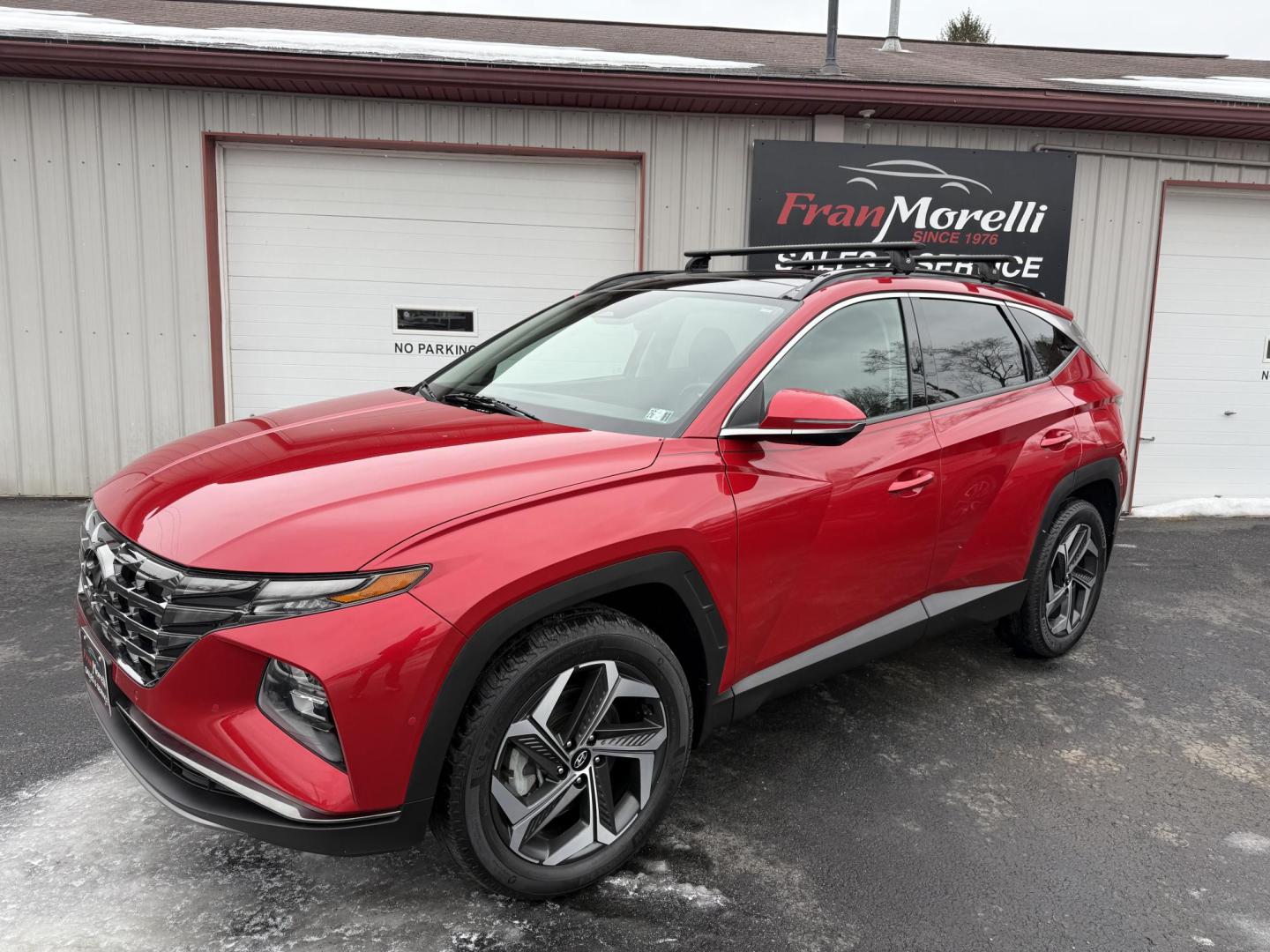 2022 Red Hyundai Tucson Limited AWD (5NMJECAE1NH) with an 2.5L L4 DOHC 16V engine, 8A transmission, located at 8464 Route 219, Brockway, PA, 15824, (814) 265-1330, 41.226871, -78.780518 - ONE SHARP VEHICLE...stop in and check out this 2022 Hyundai Tucson Limited all wheel drive with leather interior, power/heated front seats, pano roof, navigation, factory alloy wheels, ONLY 21000 miles and much more. Serviced up and comes with a warranty. - Photo#0