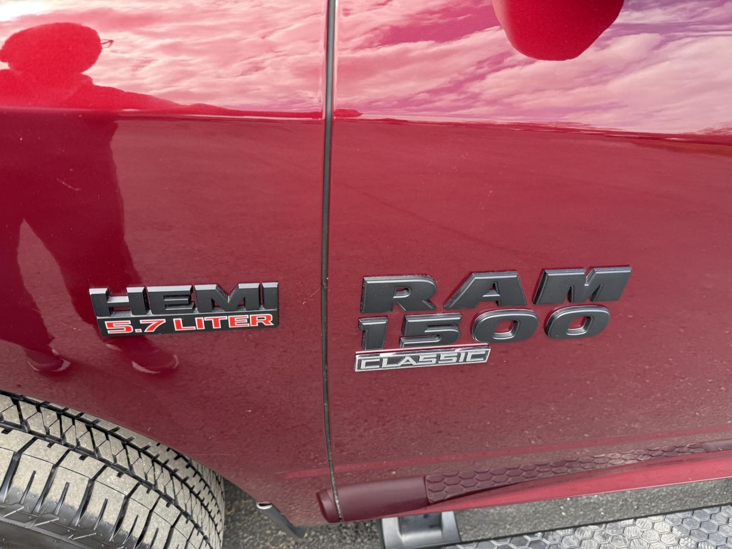 2019 Burgandy RAM 1500 Tradesman Crew Cab SWB 4WD (1C6RR7KT0KS) with an 5.7L V8 OHV 16V engine, 8A transmission, located at 8464 Route 219, Brockway, PA, 15824, (814) 265-1330, 41.226871, -78.780518 - One sharp 2019 Ram 1500 Crew Cab Express package 4wd with Hemi motor, air condition, power windows and locks, hitch, factory 20's, fiberglass cap and ONLY 36000 miles. Serviced and comes with a warranty. - Photo#2