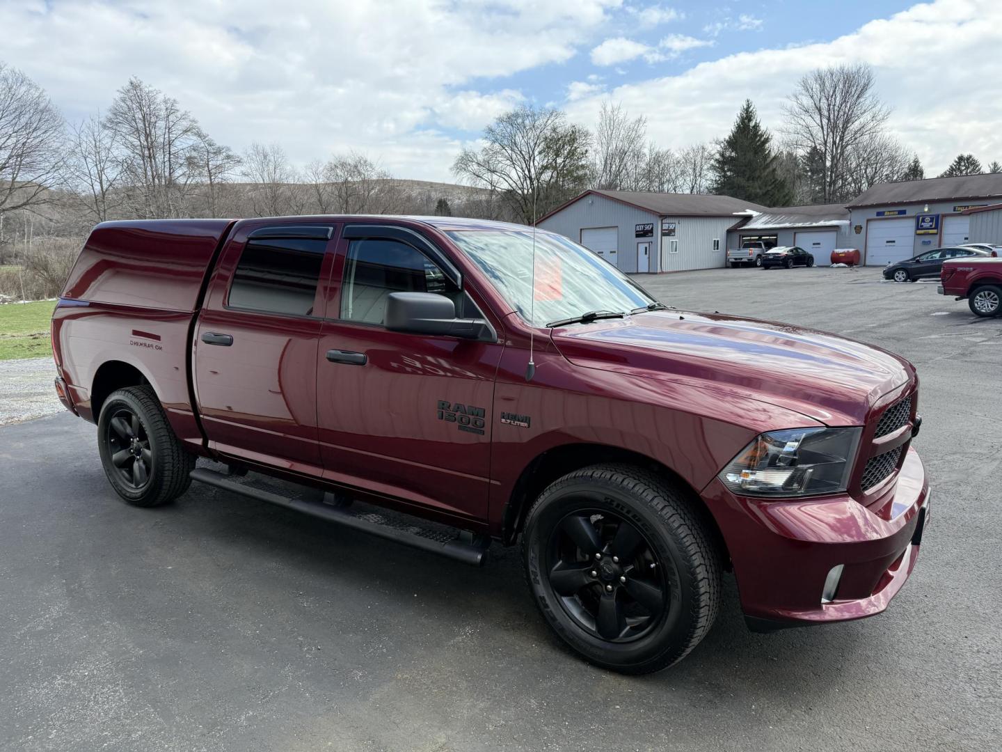 2019 Burgandy RAM 1500 Tradesman Crew Cab SWB 4WD (1C6RR7KT0KS) with an 5.7L V8 OHV 16V engine, 8A transmission, located at 8464 Route 219, Brockway, PA, 15824, (814) 265-1330, 41.226871, -78.780518 - One sharp 2019 Ram 1500 Crew Cab Express package 4wd with Hemi motor, air condition, power windows and locks, hitch, factory 20's, fiberglass cap and ONLY 36000 miles. Serviced and comes with a warranty. - Photo#17